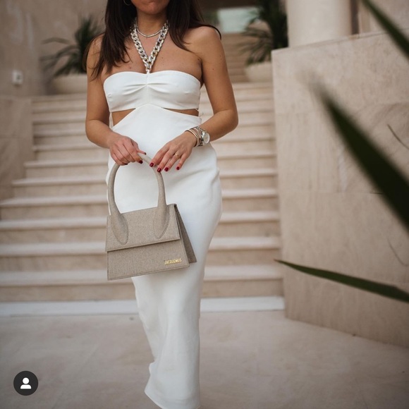 ZARA Cut Out Dress Chain Strap White - Picture 4 of 13